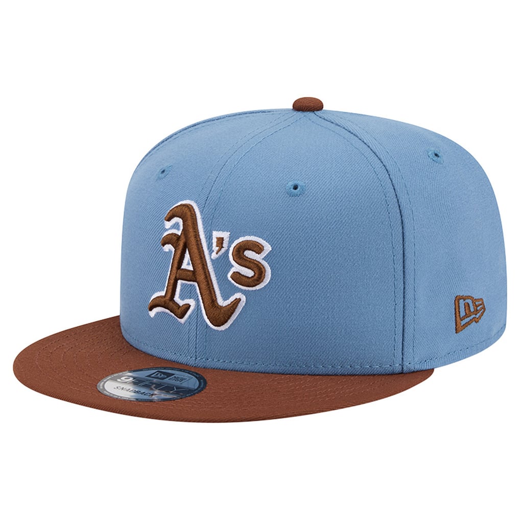 Athletics New Era Color Pack 9FIFTY Snapback Hat - Light Blue/Brown