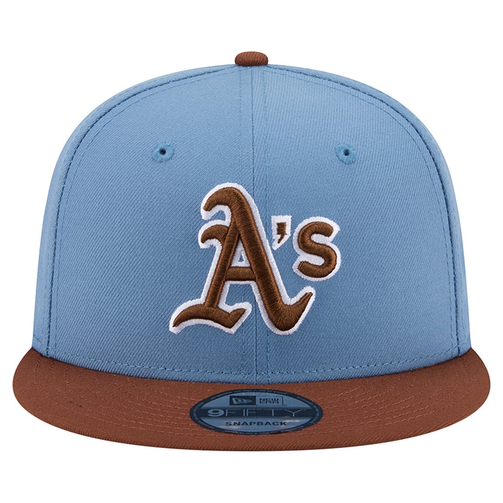 Athletics New Era Color Pack 9FIFTY Snapback Hat - Light Blue/Brown