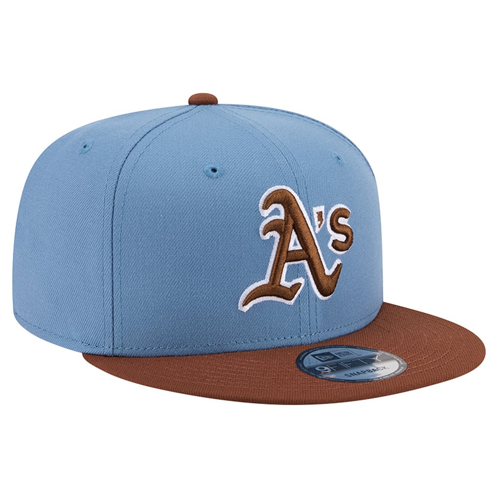 Athletics New Era Color Pack 9FIFTY Snapback Hat - Light Blue/Brown