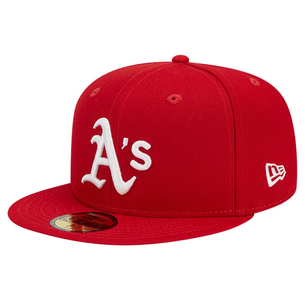 Athletics New Era Logo 59FIFTY Fitted Hat - Red