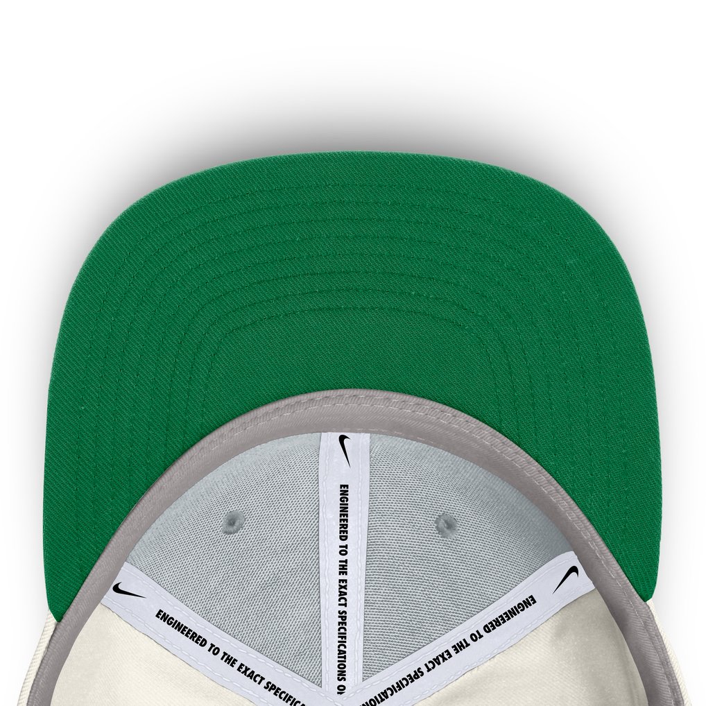 Athletics Nike Cooperstown Pro Dri-FIT Snapback Hat - Cream/Green