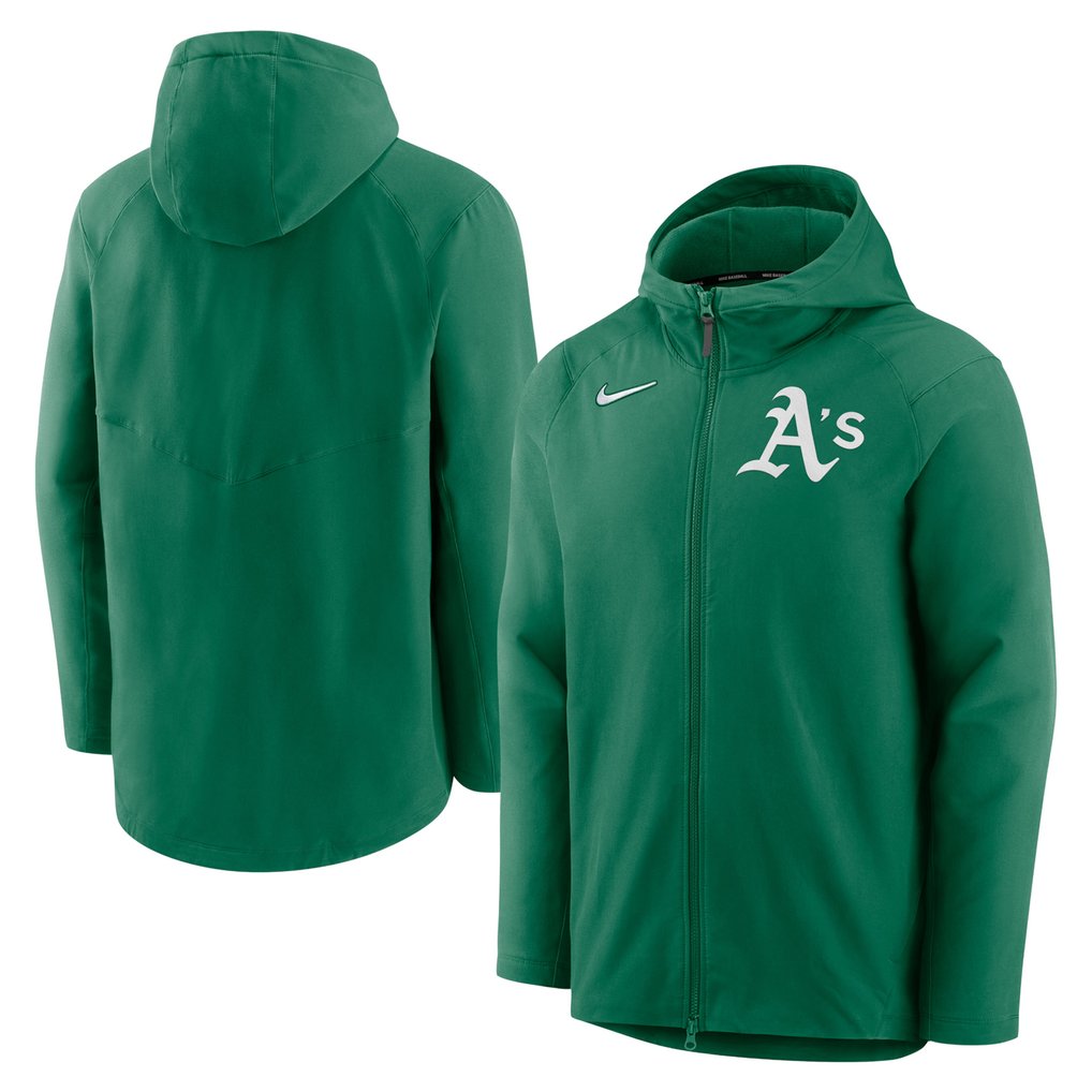Athletics Nike Authentic Collection Performance Raglan Full-Zip Hoodie - Kelly Green