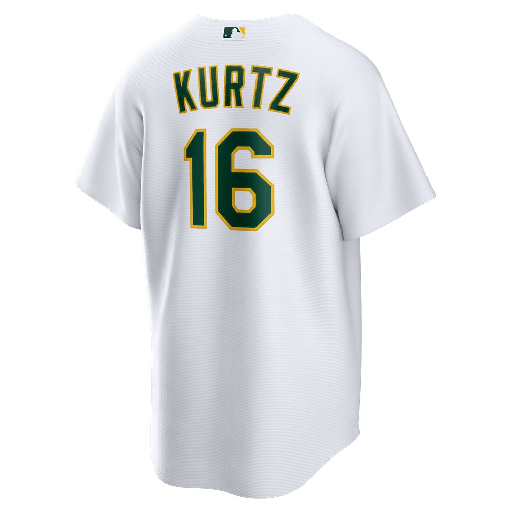 Nick Kurtz Athletics Nike Home Replica Jersey - White