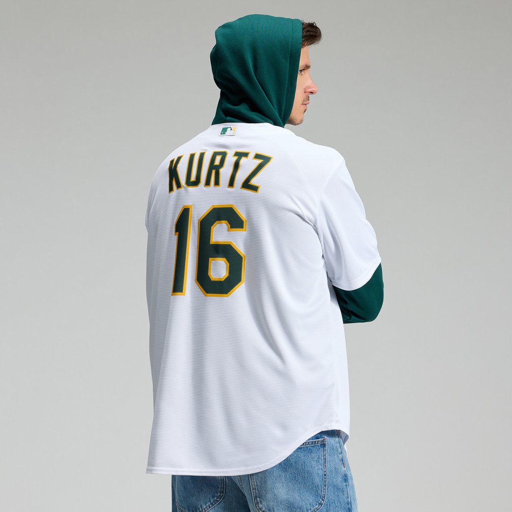 Nick Kurtz Athletics Nike Home Replica Jersey - White
