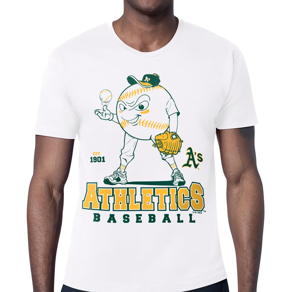  Athletics Starter Baseball Character T-Shirt - White