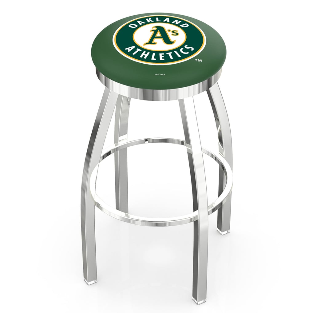 Oakland Athletics 25" Chrome Swivel Counter Stool