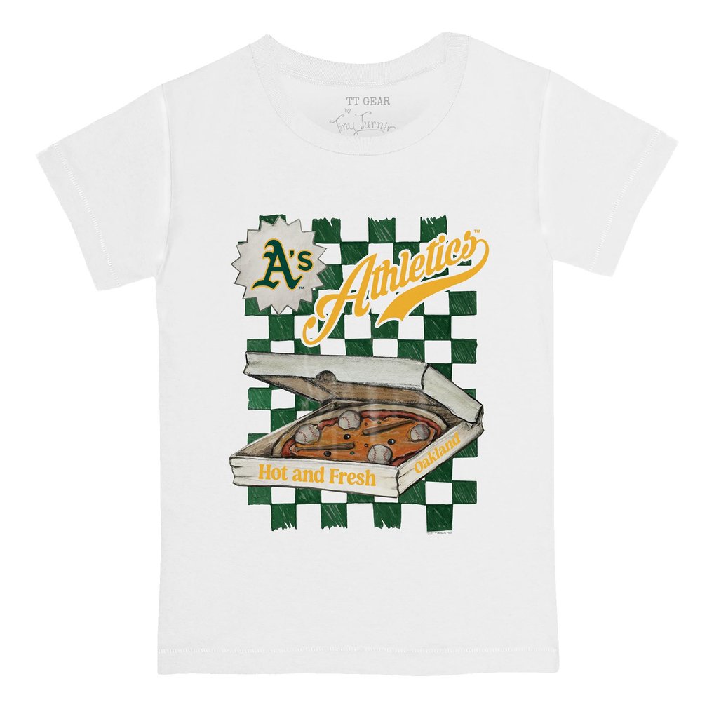 Athletics Tiny Turnip Toddler Pizza T-Shirt - White