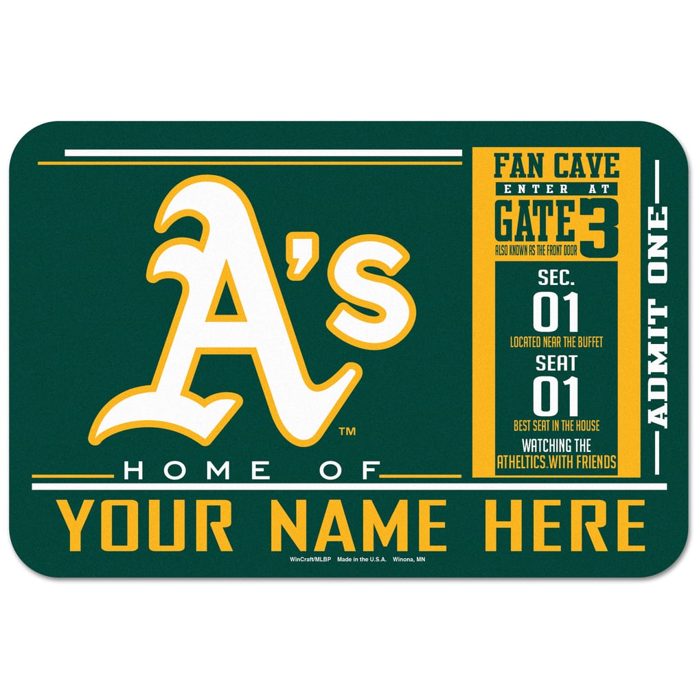 Athletics WinCraft 20'' x 30'' Personalized Floor Mat
