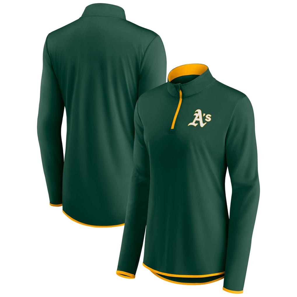 Athletics Fanatics Women's Corner Quarter-Zip Top - Green