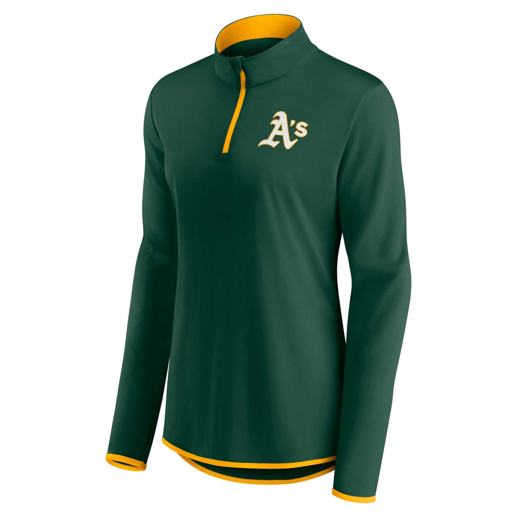 Athletics Fanatics Women's Corner Quarter-Zip Top - Green
