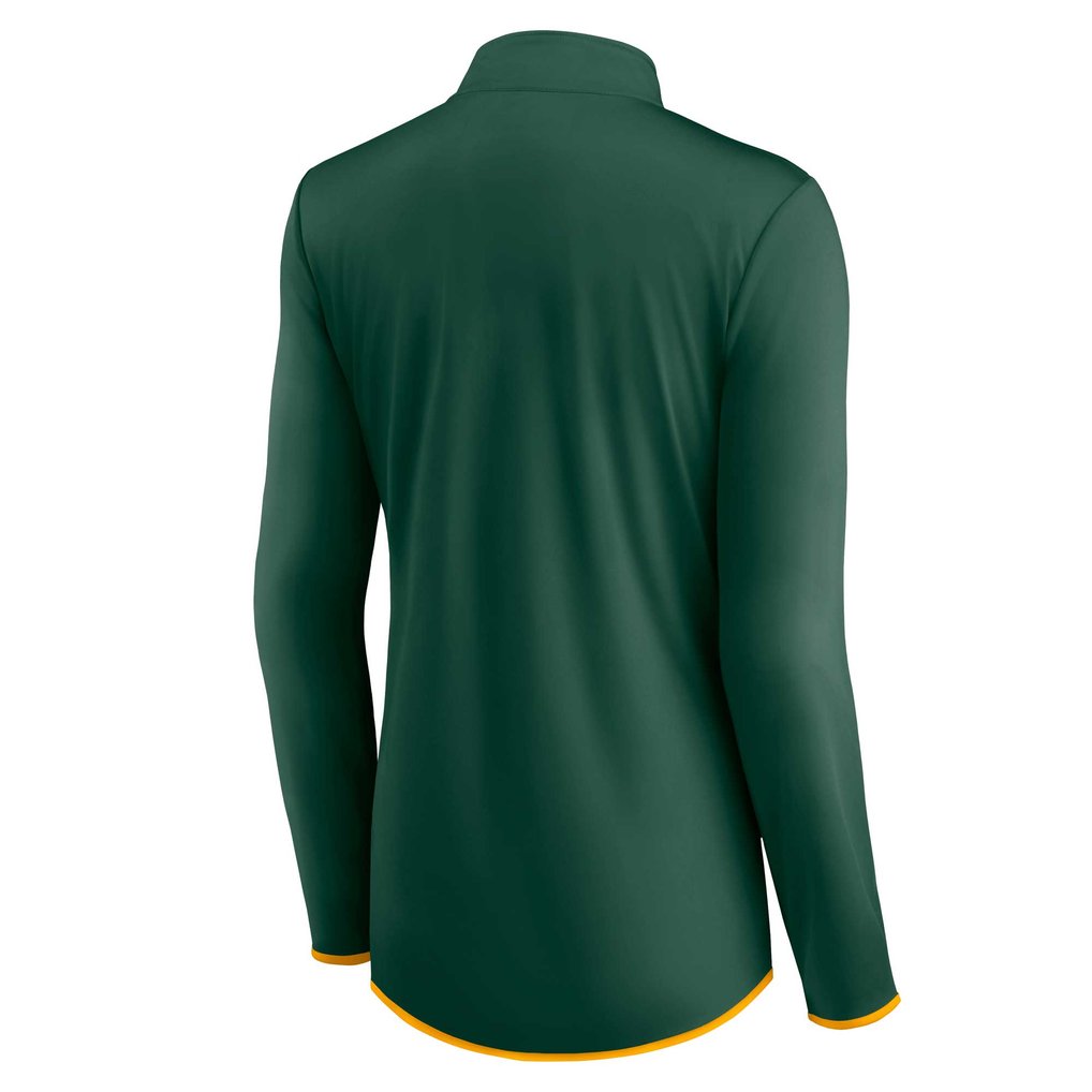Athletics Fanatics Women's Corner Quarter-Zip Top - Green