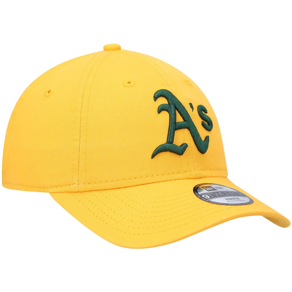 Athletics New Era Youth Team Core Classic 9TWENTY Adjustable Hat - Gold