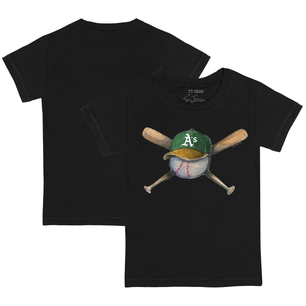 Athletics Tiny Turnip Youth Hat Crossbats T-Shirt - Black