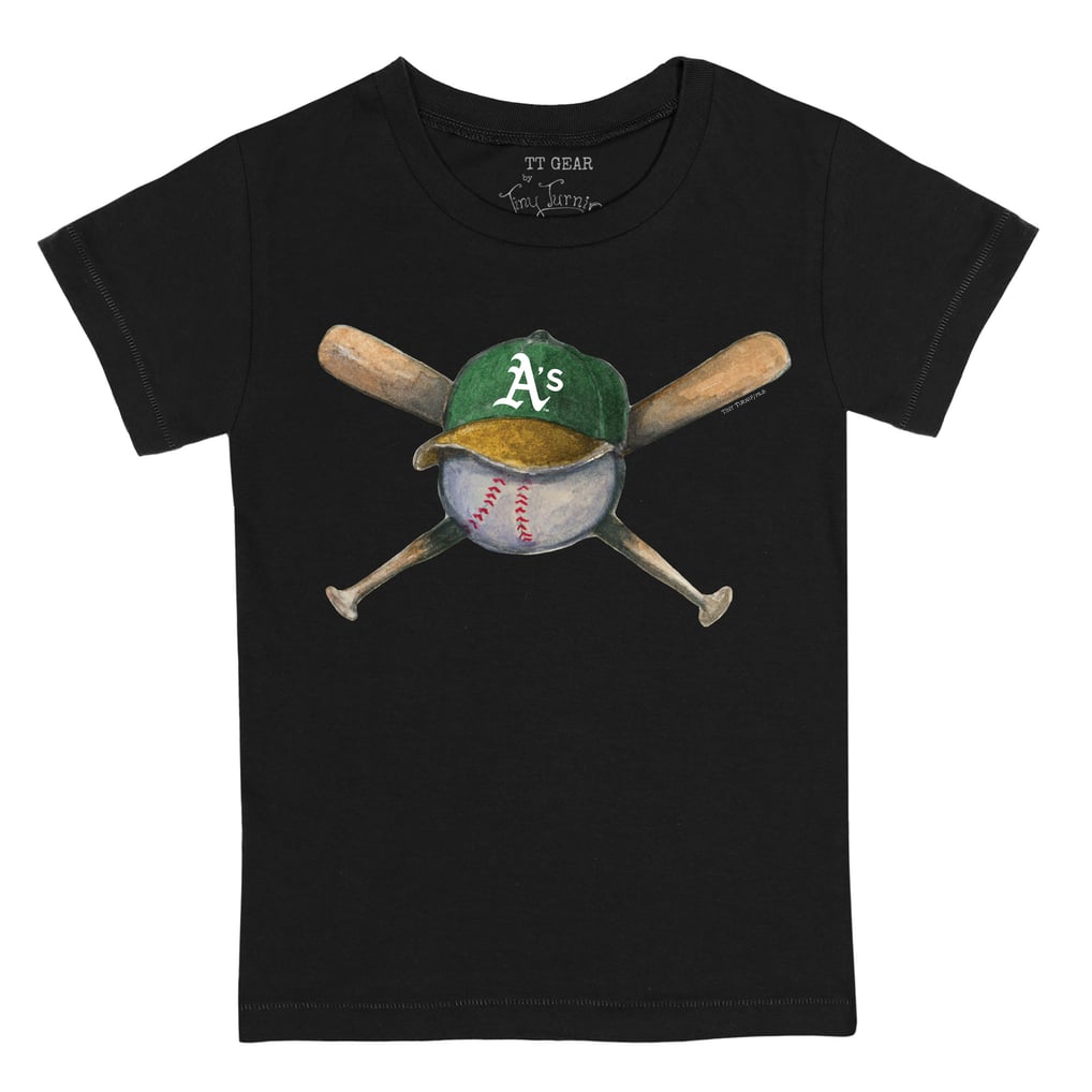 Athletics Tiny Turnip Youth Hat Crossbats T-Shirt - Black