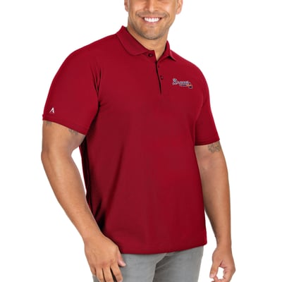 Atlanta Braves Antigua Big & Tall Legacy Pique Polo - Red