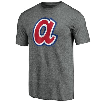 Atlanta Braves Cooperstown Collection Forbes Tri-Blend T-Shirt - Ash