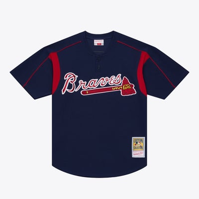 Andruw Jones Atlanta Braves Mitchell & Ness Authentic Batting Practice Jersey - Navy