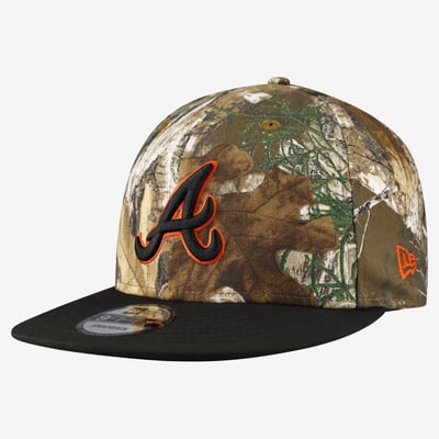 Atlanta Braves New Era Realtree Orange Pop 9FIFTY Snapback Hat - Camo