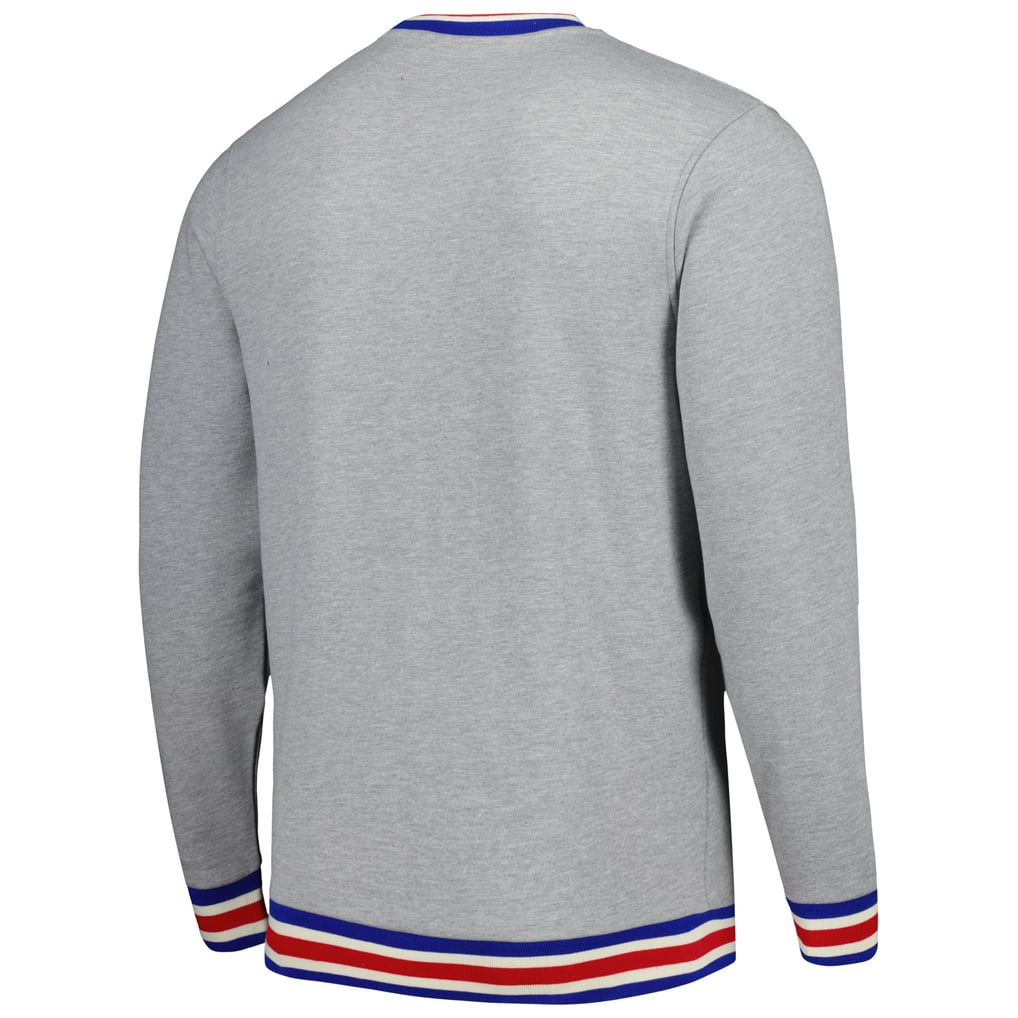  Atlanta Braves New Era Throwback Classic Pullover Sweatshirt - Heather Gray