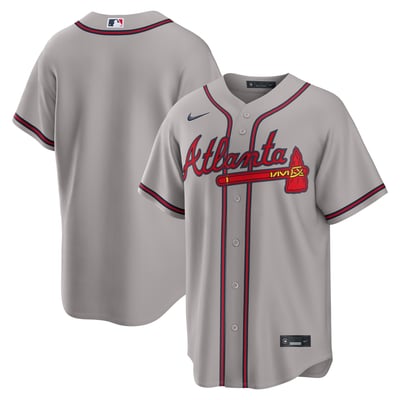  Atlanta Braves Nike Road Replica Jersey - Gray