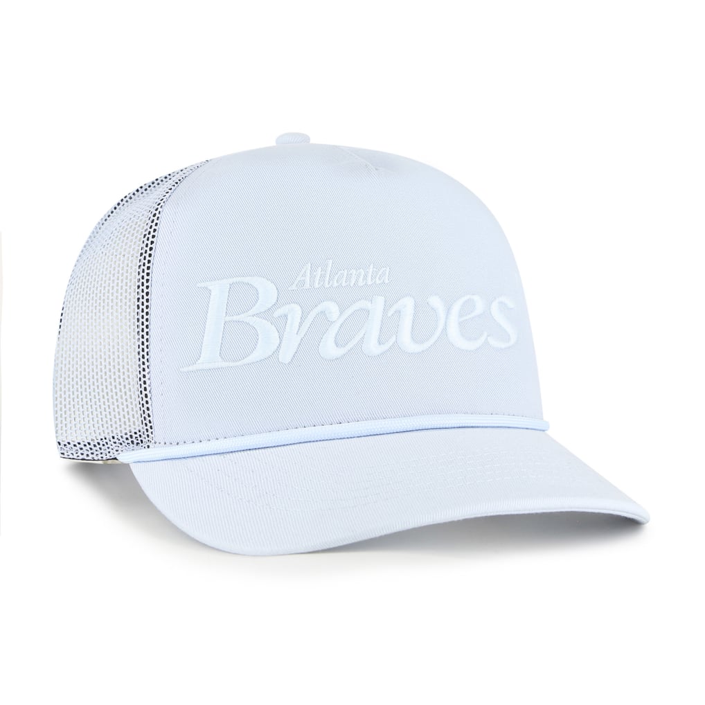 Atlanta Braves '47 Unisex Foundation Script Hitch Adjustable Trucker Hat - Light Blue