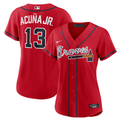 Ronald Acuña Jr. Atlanta Braves Nike Women's Alternate Replica Jersey - Red