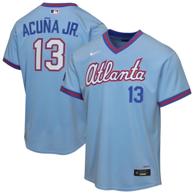 Ronald Acuña Jr. Atlanta Braves Nike Youth 2026 City Connect Stadium Jersey - Powder Blue