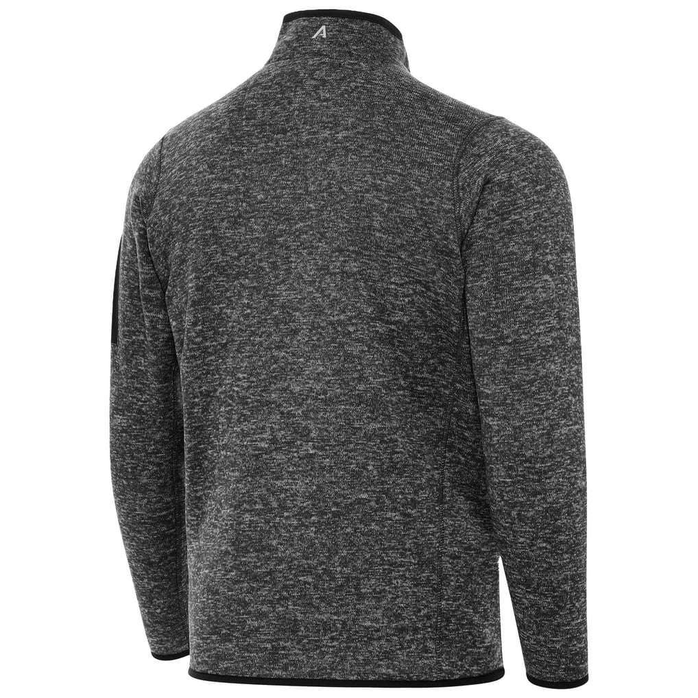 Atlanta Dream Antigua Fortune Quarter-Zip Pullover Jacket - Heather Black