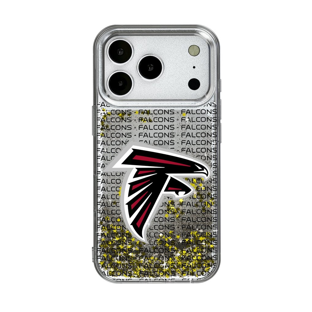 Atlanta Falcons iPhone Text Backdrop Design Glitter Case