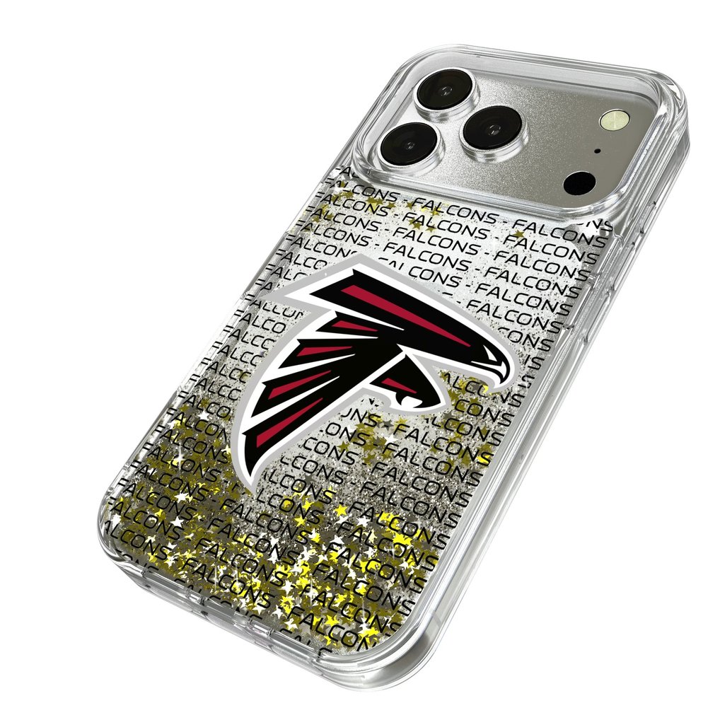 Atlanta Falcons iPhone Text Backdrop Design Glitter Case
