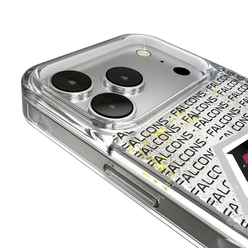 Atlanta Falcons iPhone Text Backdrop Design Glitter Case