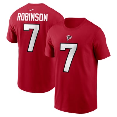 Bijan Robinson Atlanta Falcons Nike Name & Number T-Shirt - Red