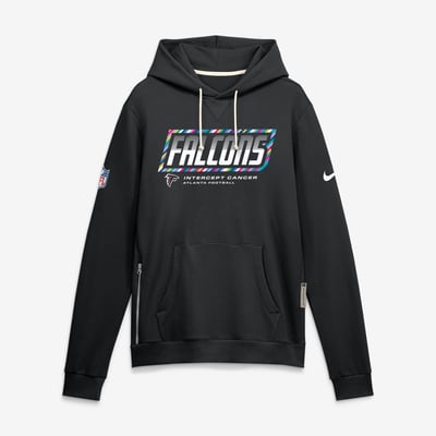 Atlanta Falcons Nike 2026 NFL Crucial Catch Sideline Standard Issue Dri-FIT Pullover Hoodie - Black