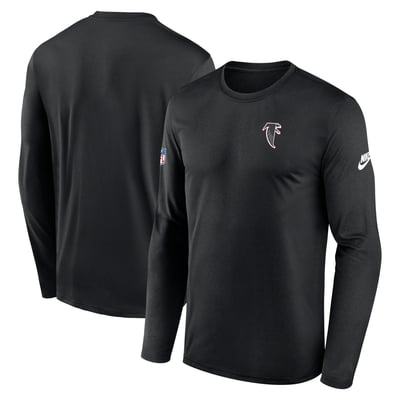Atlanta Falcons Nike Legend Small Logo Dri-FIT Long Sleeve T-Shirt - Black