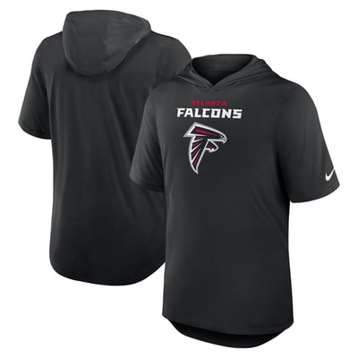 Atlanta Falcons Nike Lockup Tri-Blend Hoodie T-Shirt - Black