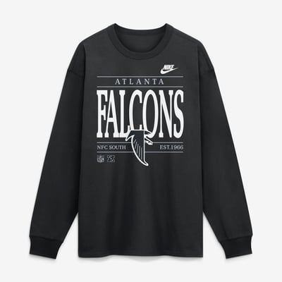 Atlanta Falcons Nike Red Zone Long Sleeve Max90 T-Shirt - Black