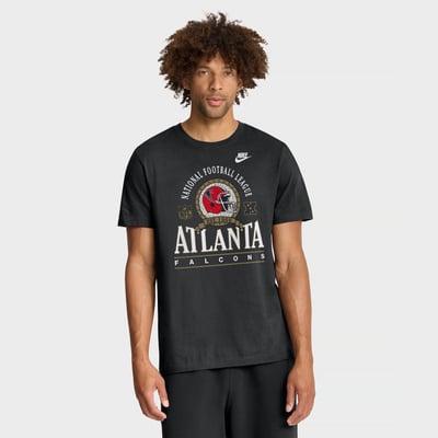 Atlanta Falcons Nike Rewind Team Spirit Essential Cotton T-Shirt - Black