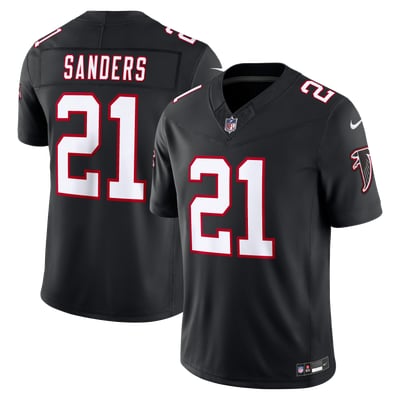 Deion Sanders Atlanta Falcons Nike Alternate Throwback Vapor F.U.S.E. Stitched Retired Limited Jersey - Black