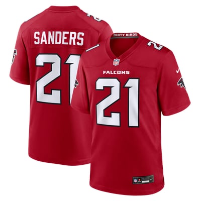 Deion Sanders Atlanta Falcons Nike Retired Player Game Jersey - Red
