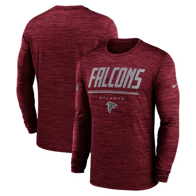 Atlanta Falcons Nike Sideline Offensive Transition Velocity Dri-FIT Long Sleeve T-Shirt - Red