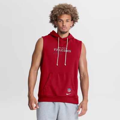 Atlanta Falcons Nike Sideline Standard Issue Dri-FIT Sleeveless Hoodie - Red