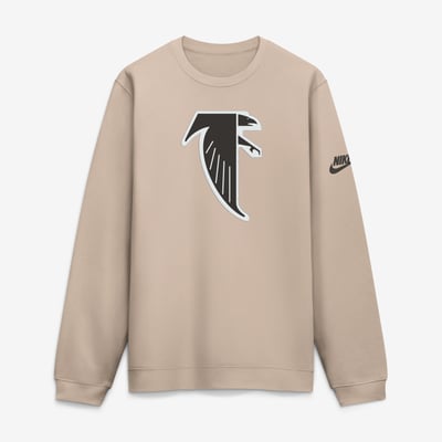 Atlanta Falcons Nike I-Formation Rewind Club Crew Sweatshirt - Sand