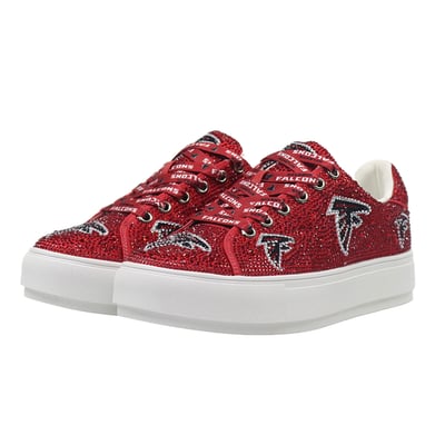  Atlanta Falcons Cuce Women's Crystal Team Logo Sneakers - Red
