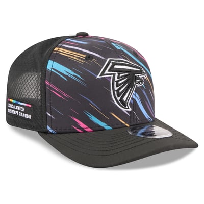 Atlanta Falcons New Era Youth 2026 NFL Crucial Catch 9SEVENTY Adjustable Trucker Hat - Black