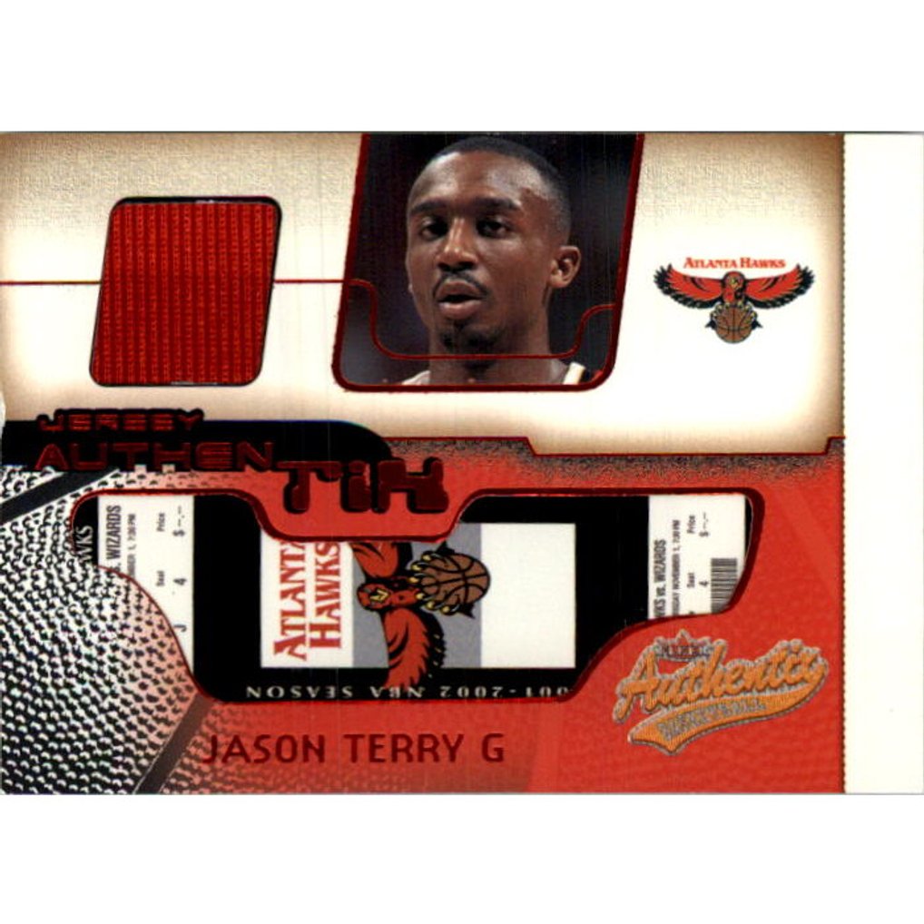2001-02 Fleer Authentix Jersey Authentix Unripped #8 Jason Terry