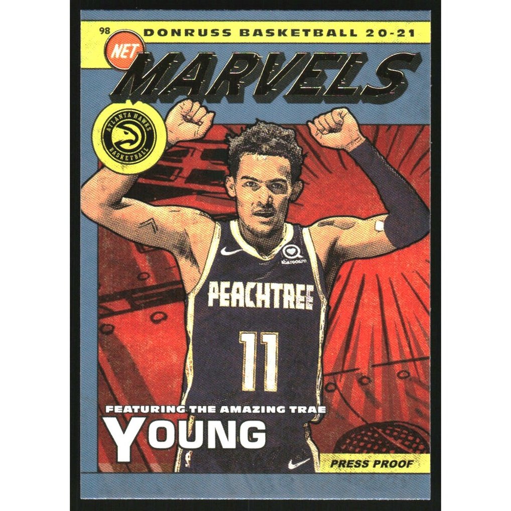2020-21 Donruss Net Marvels Press Proof #1 Trae Young