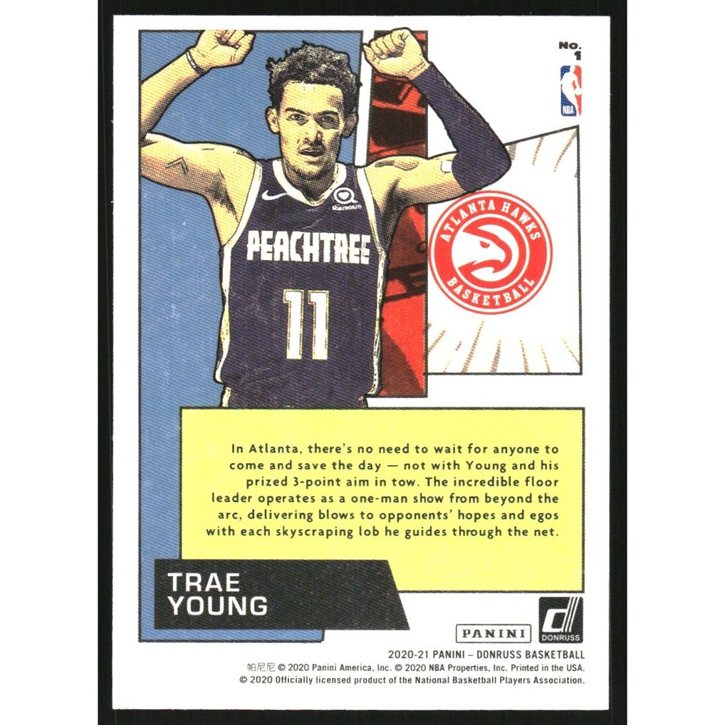 2020-21 Donruss Net Marvels Press Proof #1 Trae Young