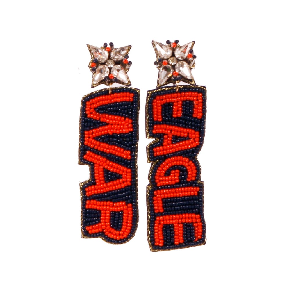 Auburn Tigers Beaded Earrings