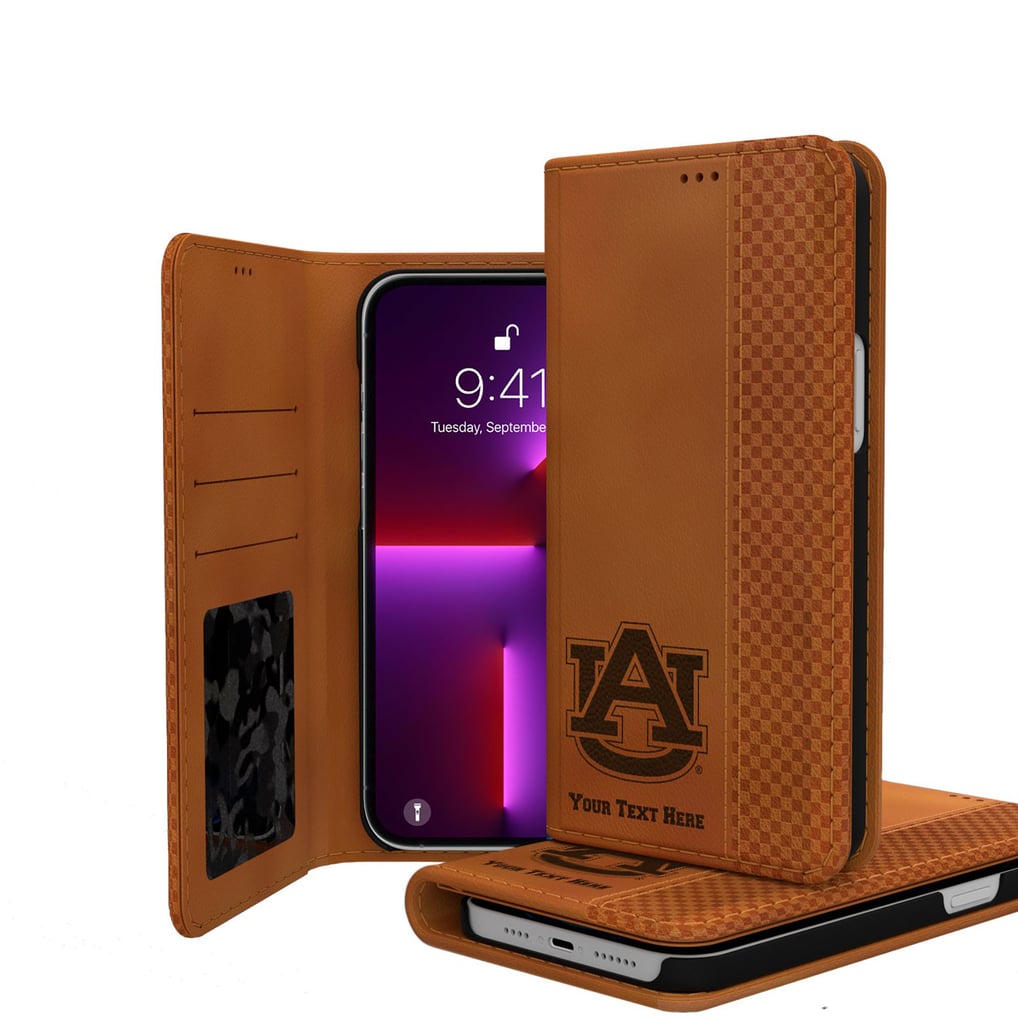 Auburn Tigers Burn iPhone Personalized Folio Case