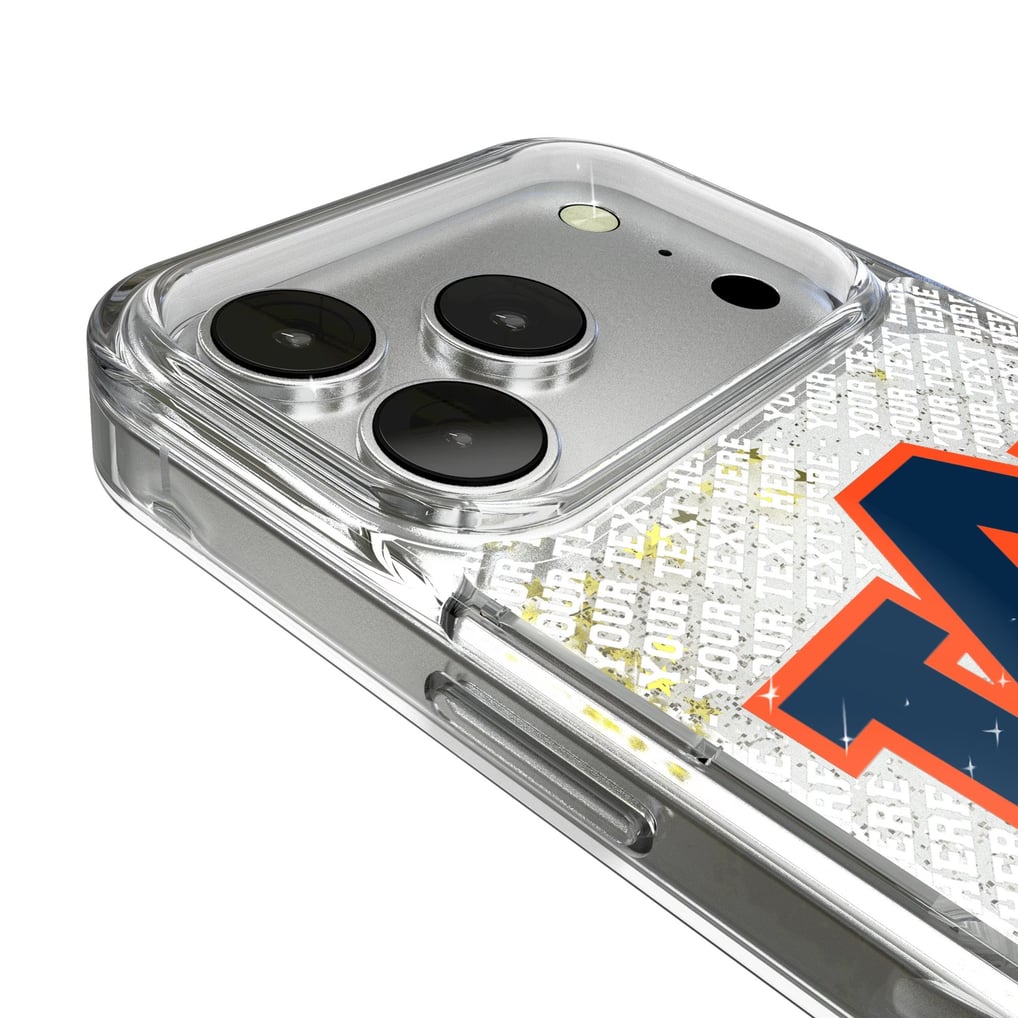 Auburn Tigers iPhone Endzone Personalized Glitter Case